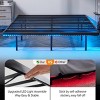 ChicFurnit Mattress Bases Metal Platform Bed Frame Suspended Iron Bed Modern Floating Design for Bedroom Comfort, Black, 79.5"*75.6"*14" - 3 of 4