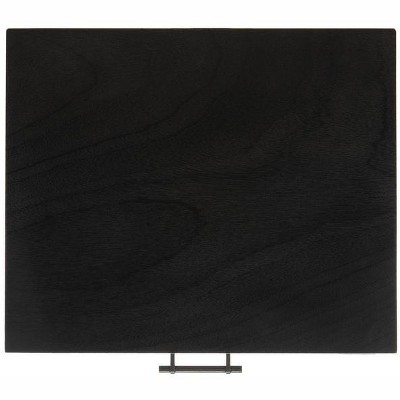 Ajana Black and Greige Wood Metal Accent Table with Storage