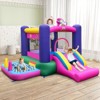 Tangkula Inflatable Bounce Castle Kids Bounce House w/Slide Basketball Hoop & Ball Pit Ring-toss & Pitching Game w/Carry Bag Without Blower - image 3 of 4