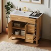 36" Wood Bathroom Vanity with Solid Wood Frame, 2 Soft Close Doors, 3 Drawers, Adjustable Shelf, Ceramic Sink Compatible - 2 of 4