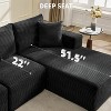 Sectional Sofa - L Shaped Boneless Cloud Couch with 67.5" Chaise, Reversible L/R Facing, No Assembly Required, Corduroy Fabric - 4 of 4