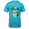 Mens Corona Extra At The Beach Aqua Front and Back T-Shirt - 3 of 4