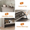 Shoe Cabinet with Flip Drawers, Wooden Shoe Organizer Cabinet with Adjustable Shelf, Shoe Storage for Entryway, Hallway, Living Room - 4 of 4