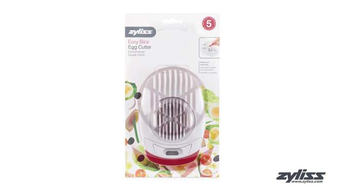ZYLISS Egg Slicer - Non Slip, Egg Cutter and Wedger with Built in Shell Piercer, 2 of 13, play video