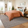 Washable Hallway Runner Rug Modern Abstract Accent Carpet Non-Slip Backing Non-Shedding Contemporary Striped Transitional Rug Runner - 2 of 4