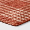 1'8"x2'10" Plaid Chenille Scatter Accent Rug Orange - Threshold™: Indoor Flat Pile, Machine Washable, Woven Polyester - 3 of 4