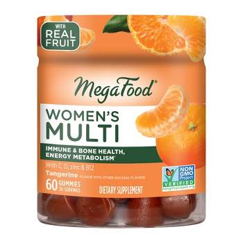 MegaFood Womens Gummy Multivitamin with Vitamin C, Vitamin D, Zinc & Vitamin B12, Vegetarian - 60ct