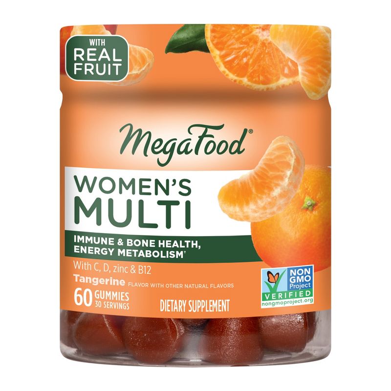 MegaFood Womens Gummy Multivitamin with Vitamin C, Vitamin D, Zinc &#38; Vitamin B12, Vegetarian - 60ct, 1 of 9