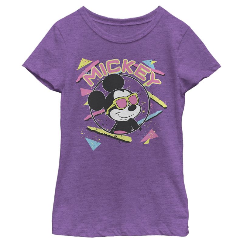 Girl's Mickey & Friends 90s Sunglasses Mickey T-Shirt, 1 of 5