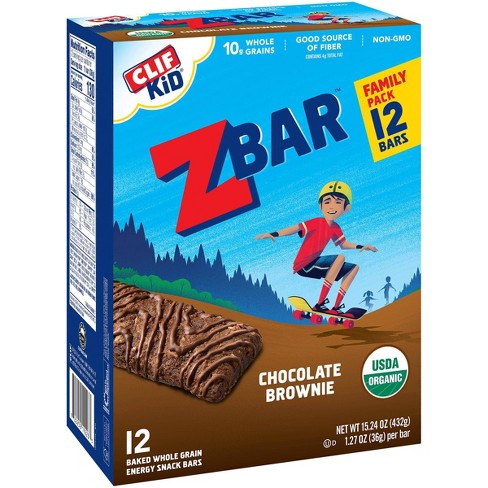 Clif Kid Zbar Organic Chocolate Brownie Whole Grain Energy Snack - 12ct ...