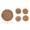 Storied Home Hand-Woven Water Hyacinth Trivet and 4" Round Coasters, Set of 4 Coasters - 2 of 4