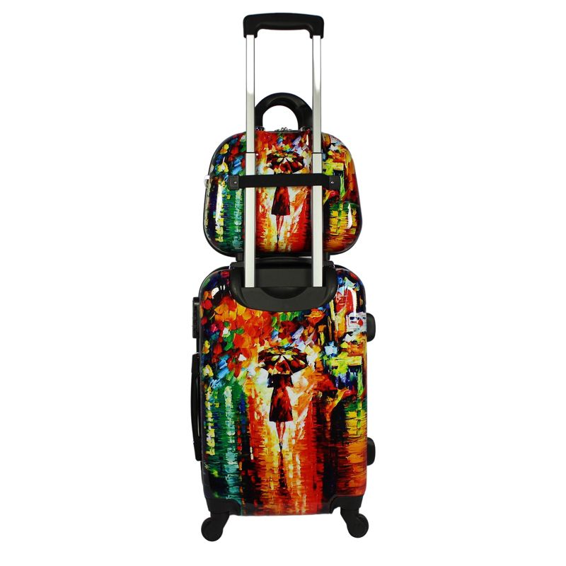 World Traveler 2-Piece Carry-On Hardside Spinner Luggage Set - Paris Nights, 3 of 10