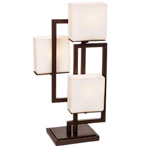 Possini Euro Design Modern Table Lamp, Geo Table Lamp White Opal Glass