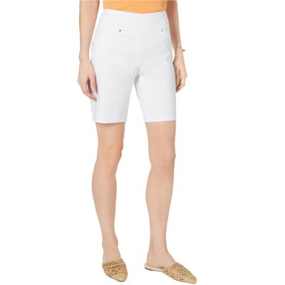 I.N.C International Concepts Womens Curvy Casual Bermuda Shorts, White, 4