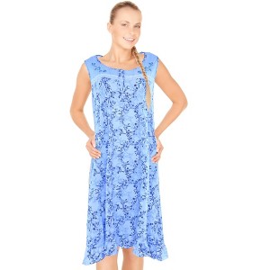 JEFFRICO Womens Sleeveless Nightgowns Sleepwear Soft Pajama Dress Nightshirts - 1 of 4