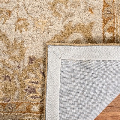 Hand-Tufted Silver and Light Brown Wool 8' x 10' Area Rug