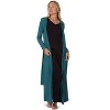Memoi Women's Long Ribbed Morning Robe - 4 of 4