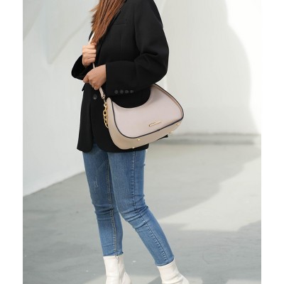 MKF Collection Crescent Shoulder Bag Half-Moon Crossbody, Lottie | MKF Collection by Mia K - Beige — фото 4