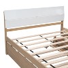 NicBex Full Size Wood Platform Bed with 1 Twin Size Trundle and 2 Drawers for Adults - 4 of 4