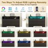 6 Drawer Dresser with LED Lights & Charging Station, Modern Chest of Drawers for Bedroom, Wide Wood Cabinet with Deep Storage - 2 of 4