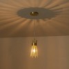 C Cattleya 1-Light Brass Gold Sunburst Hanging Pendant Light - 3 of 4