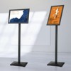 VEVOR Pedestal Sign Holder,11 x 17 Inch Vertical and Horizontal Adjustable Poster Stand,Heavy-Duty Floor Standing Sign Holder with Metal Base, Black - 2 of 4