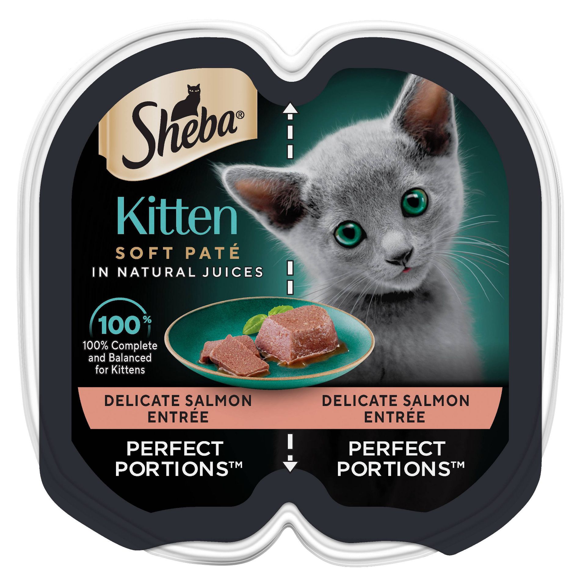 Sheba Perfect Portions Salmon Flavor Soft Pate Kitten Wet Cat Food - 2.64oz