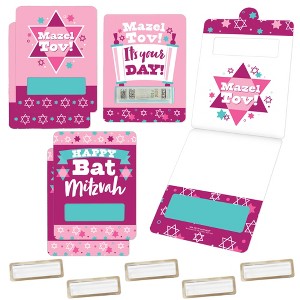 Big Dot of Happiness Pink Bat Mitzvah - DIY Assorted Girl Cash Holder Gift - Funny Money Cards - Set of 6 - 1 of 4