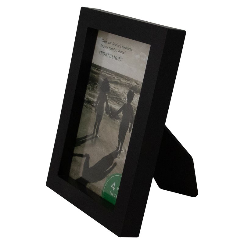 Northlight 7.25" Solid Rectangular 4" x 6" Photo Picture Frame with Easel Back - Matte Black, 3 of 6