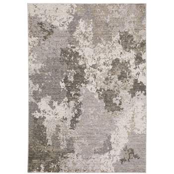 Nirvan Distressed Abstract Indoor Area Rug Ivory - Captiv8e Designs