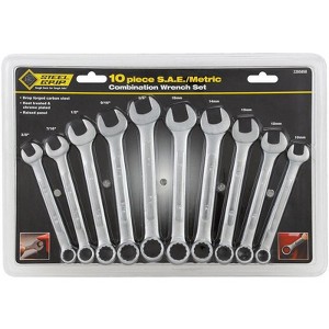 Steel Grip Metric and SAE Wrench Set Multiple in. L 10 pc - 1 of 1