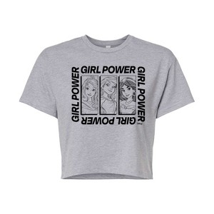 Women's - Disney - Girl Power Cropped Graphic T-Shirt - 1 of 4
