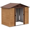 Outsunny Metal Storage Shed Organizer, Garden Tool House with Vents and Sliding Doors for Backyard, Patio, Garage, Lawn - 4 of 4