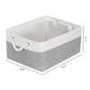 Unique Bargains Fabric Collapsible Storage Organizer Basket with Handles - 4 of 4