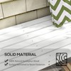 Dexmalle White Patio Park Bench with Slatted Seat - 4 of 4