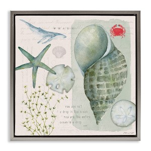 Stupell Industries Sea Shell Inspirational Collage, 25" x 25" - 1 of 4