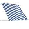 vidaXL Awning Blue and White 100% polyester fabric with PA coating, Steel - 4 of 4