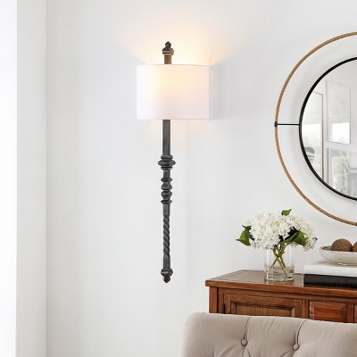 40-Inch Black and Silver Contemporary Wall Sconce