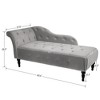 60.6 Inch Upholstered Chaise Lounge with Left Armrest - 3 of 4