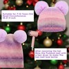 FAAYFIAN Colorful Pompom Knitted Beanie Hat for Kids Age 7-12 Winter Ski Hat Outdoor Ear Warmer - 4 of 4