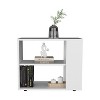 Vynxaria White Coffee Tables with Shelves for Modern Spaces - 3 of 4