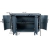 Modern Arc-shaped Sideboard, 47.2-inch Decorative Storage Cabinet, Wooden Hall Table with 4 Doors and Adjustable Interior Shelves - 3 of 4