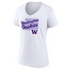 NCAA Washington Huskies Women's V-Neck White T-Shirt - 2 of 3