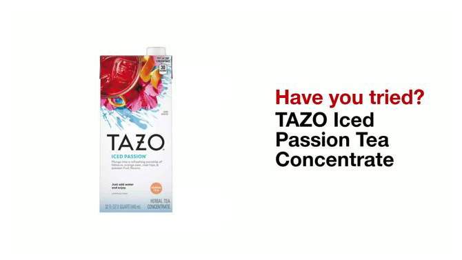 Tazo Iced Passion Tea Concentrate - 32 fl oz, 2 of 10, play video