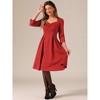 Allegra K Women's Vintage Sweetheart Neck 1950s Retro Cocktail A-Line Dresses - 2 of 4