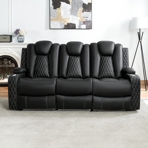 Home Imports Emporium Sofa Set Reclining Home Theater Seating Set with LED Lighting - 1 of 4