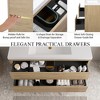 Whisen Pre-Assembled Floating Wall-Mounted Bathroom Vanity with Stone Resin Sink, U-Shaped Storage Drawers - 4 of 4