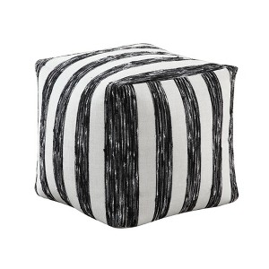 Vynxaria Cylindrical Chenille Pouf ¨C Modern Ottoman & Versatile Footstool - 1 of 3