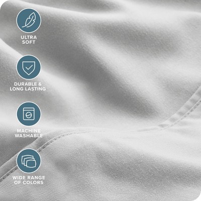 Twin XL Cloud Grey Microfiber Deep Pocket Sheet Set