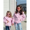 Girls Long Sleeve Ruffle Plaid Shirts Front Button Down Shirts for Girls Waist Knot Plaid Shirts,Pink Plaid - 2XL - 4 of 4